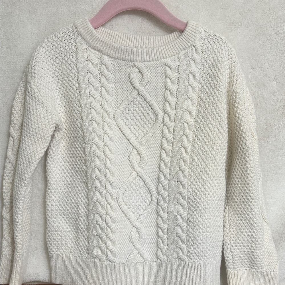 GAP Ivory Cable Knit Sweater